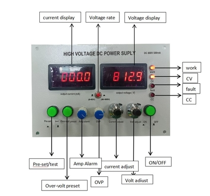 800V 10mA Hochspannungs-DC-Stromversorgung für Test-System